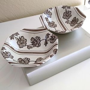 🇬🇧 ROYAL STAFFORDSHIRE LOTUS IRONSTONE by J & G. MEAKIN SET OF TWO DESS